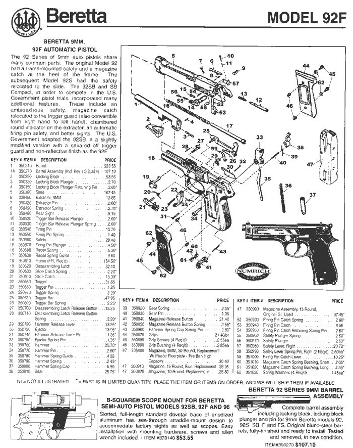 Exploded Diagram Of Beretta 21a